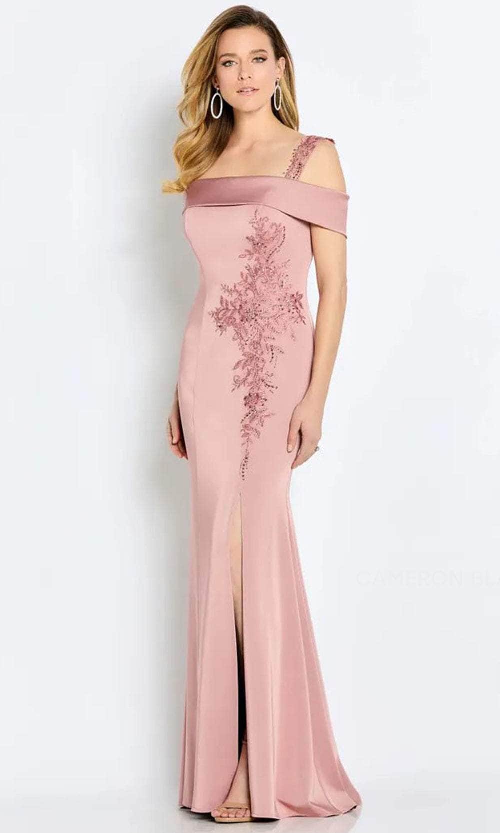 Cold Shoulder Fitted Formal Gown