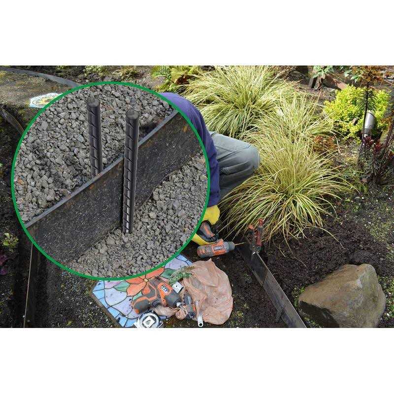 Aagut 16” Rebar Stakes Heavy Duty Ground Anchors Steel Plant Support Garden Stake Metal Straight Camping Tent Spikes with Chisel Point End