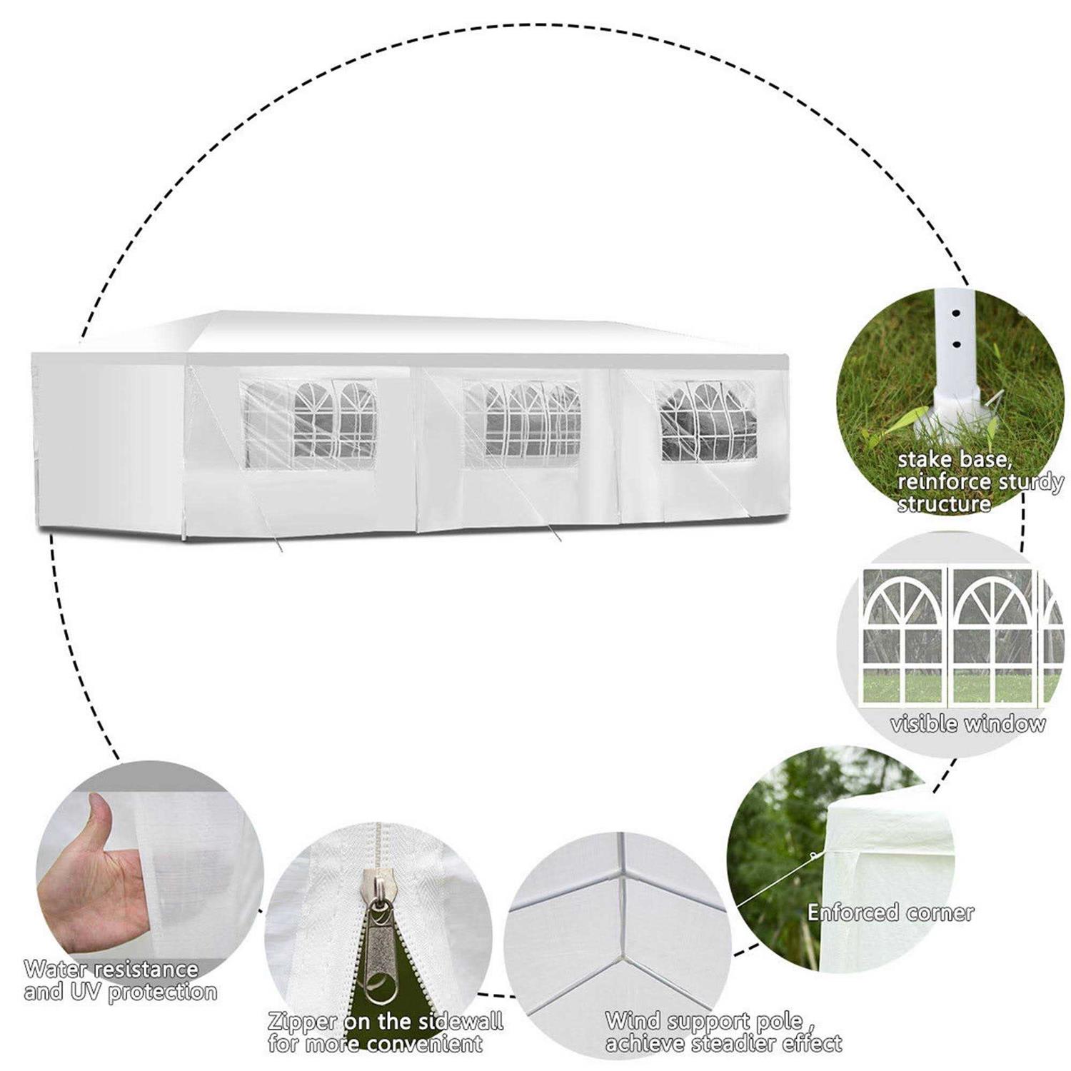 Costway Gazebo Canopy Outdoor Party Wedding Tent