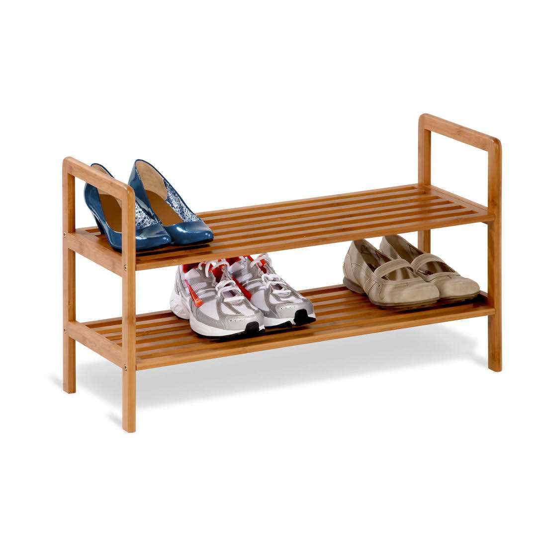 2 Tier 8 Pair Shoe Rack Rebrilliant