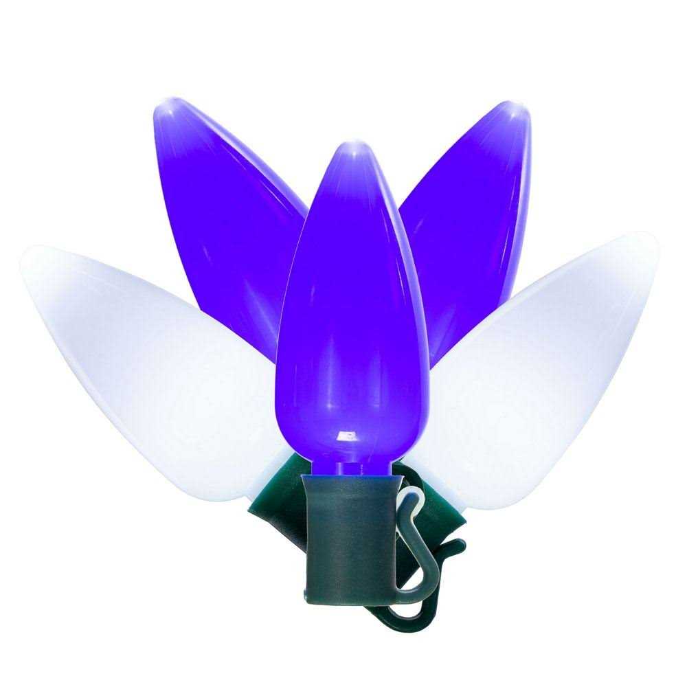 Vickerman 25 Ceramic C9 LED Light on Green 22awg Wire