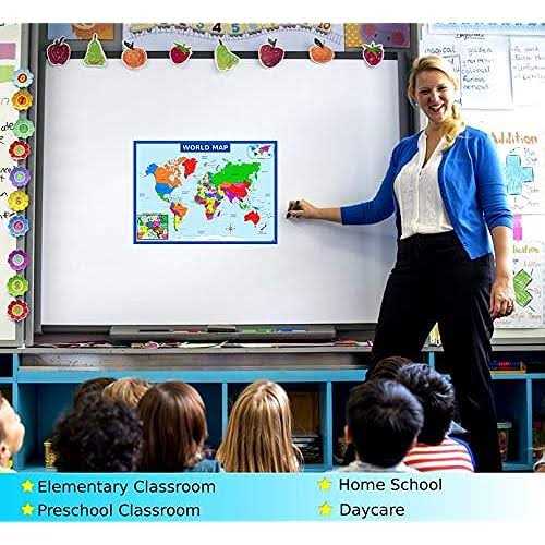 3D Learning LLF World Map Poster with Central Europe Inset