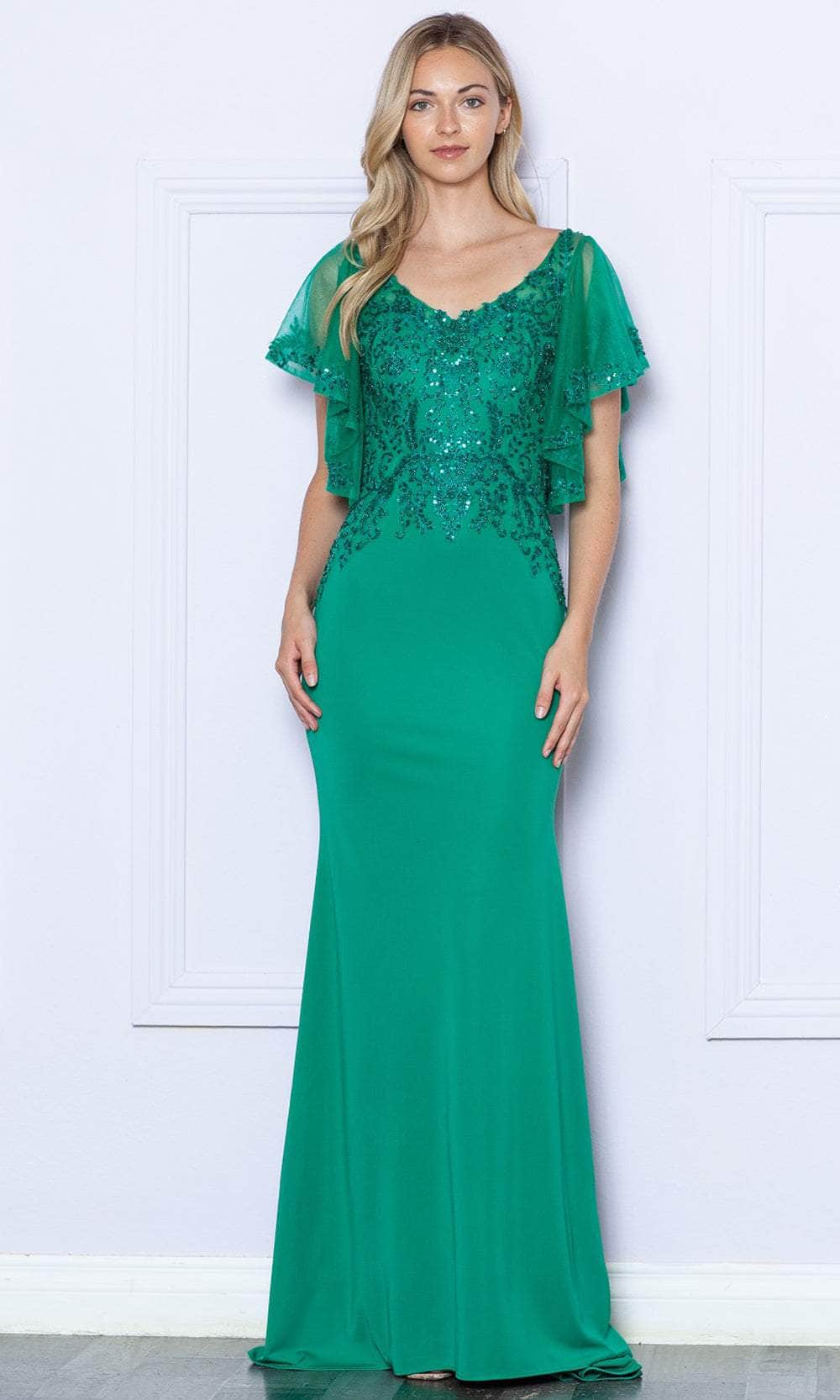 Flutter Sleeve Mermaid Gown