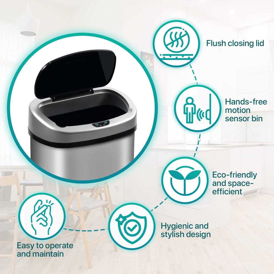 13 Gallons Steel Touch Top Trash Can Dkelincs