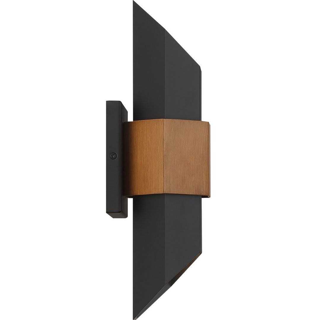 AllModern Betton Matte Black 1 Bulb Integrated LED Outdoor Armed Sconce