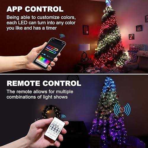2win2buy Christmas Tree String Lights Decorations with Ring Smart APP
