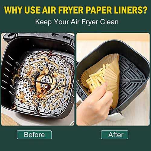 Air Fryer Disposable Paper Liners Square Non-Stick Parchment Paper Air Fryer Accessories