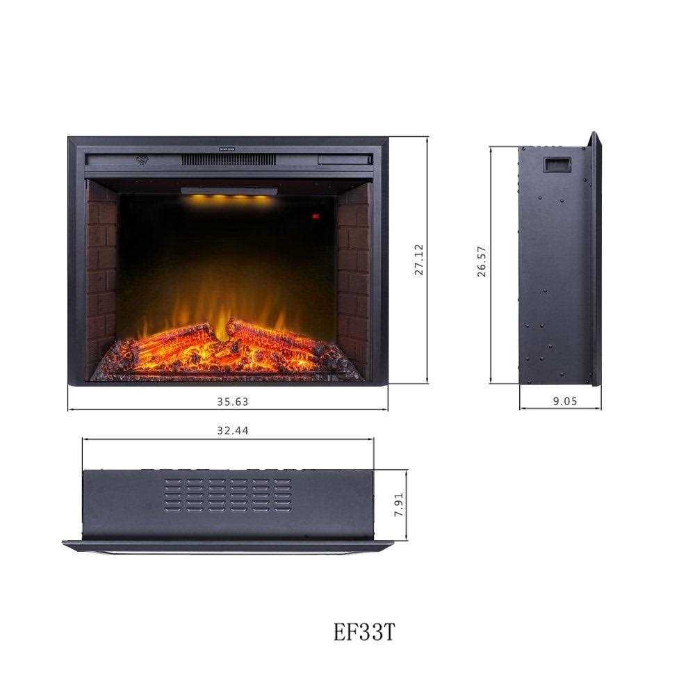 Valuxhome Electric Fireplace 36 Inches Fireplace Insert with Overheating Protection