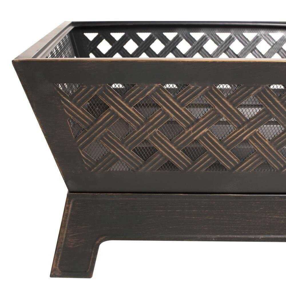 Hampton Bay Tipton 34 in. Steel Deep Bowl Fire Pit in Oil