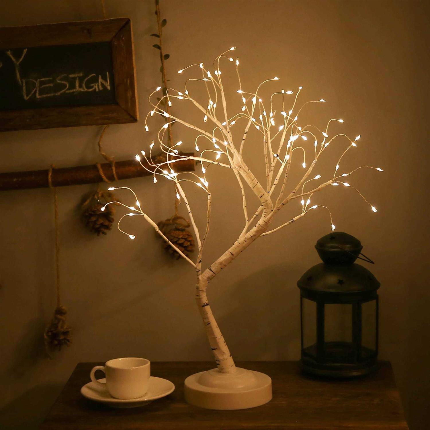 Tabletop Bonsai Tree Light,108L LED Tree Lamp,Fairy Light Tree with 8 Modes & 6 Hrs Timer,Artificial Tree with Lights USB & Battery Operated,Lighted