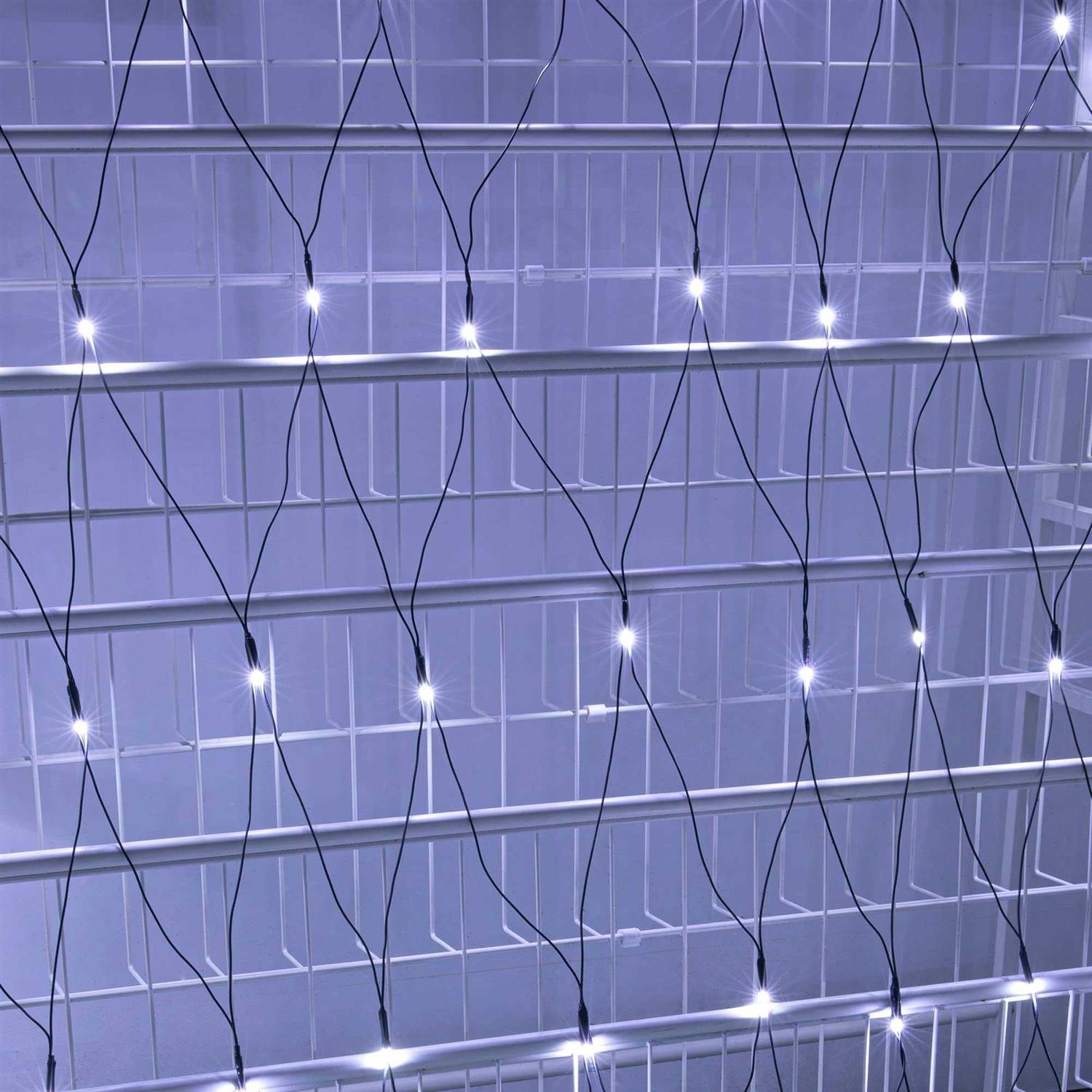 AWQ LED 6.6ft String Lights Net Mesh Lights Christmas Net Lights 8 Modes for Christmas Wedding Party Home Garden Lawn Bushes Bedroom