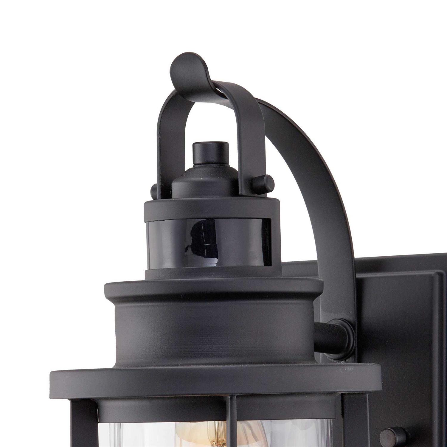 Allen + Roth 12.6-in H Black Medium Base Outdoor Wall Light