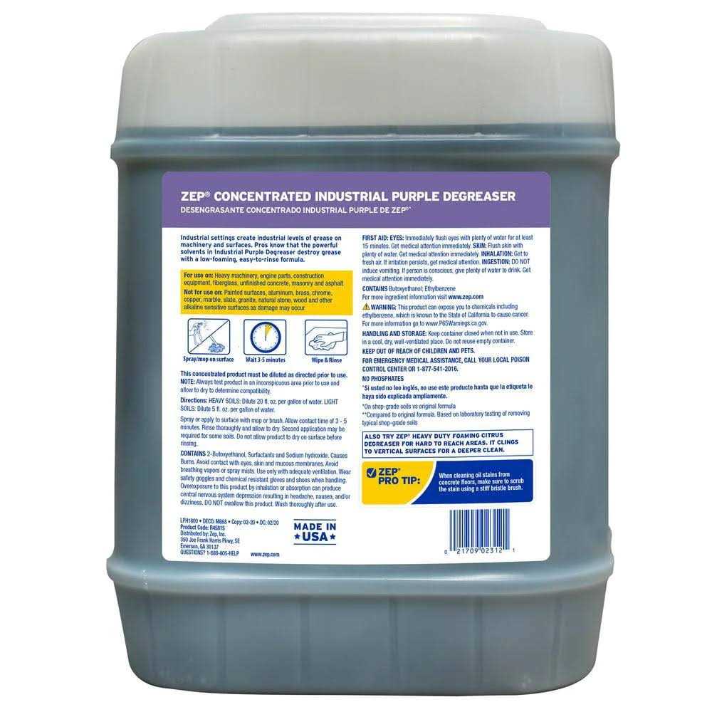 Zep Industrial Purple Cleaner & Degreaser R45815