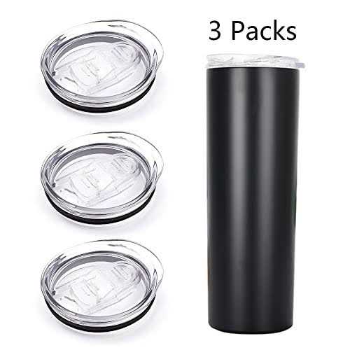 20oz Skinny Tumbler Replacement Lids 3 Pack,2.75in Cup Mouth Compatible with YETI Rambler and More Tumbler Cups,Spill Proof Splash Resistant