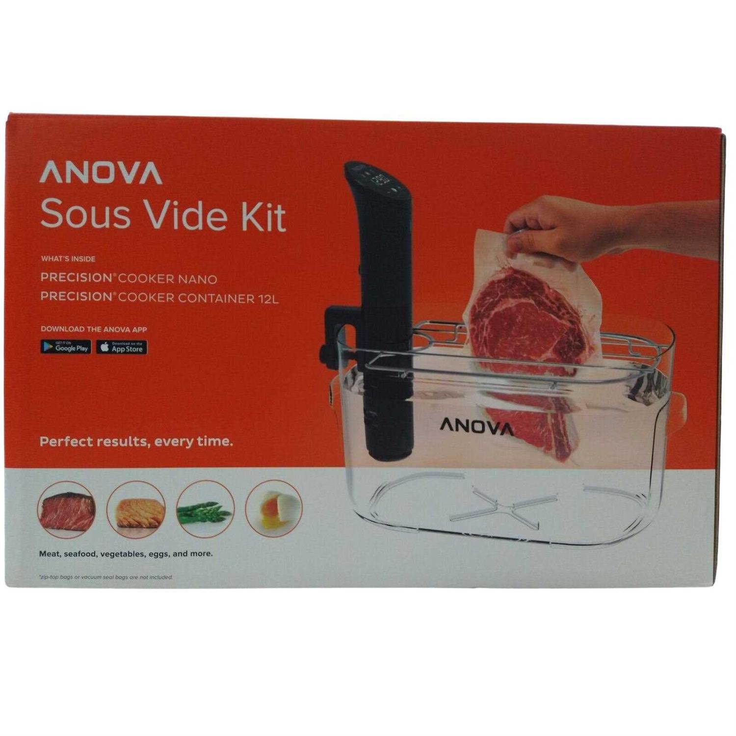 Anova Sous Vide Kit with Precision Cooker Nano and 12L Container