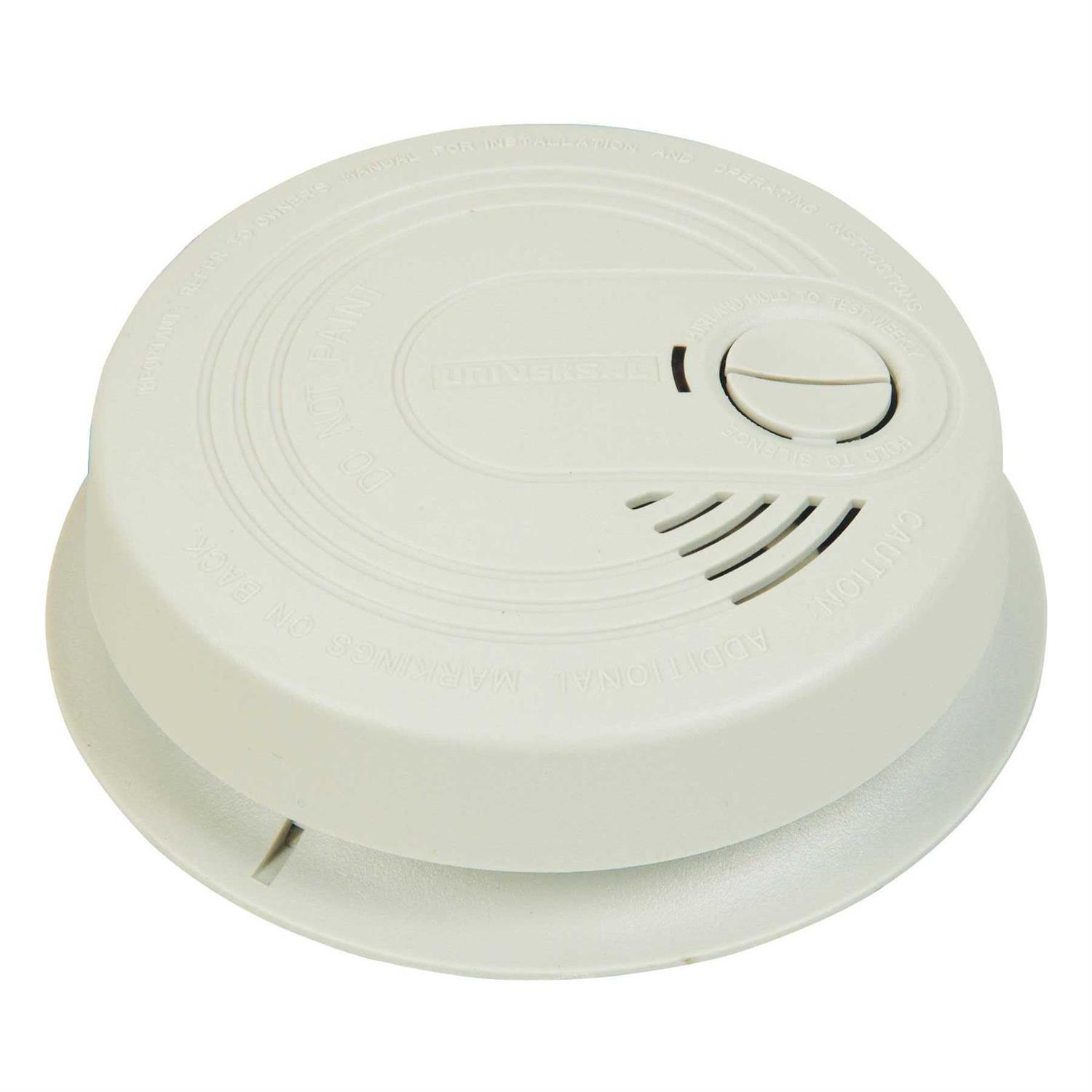 5304 USI Hardwired Ionization Smoke and Fire Alarm with Battery Backup