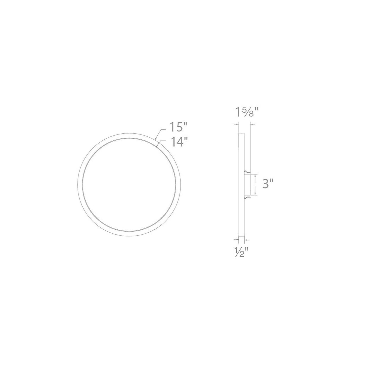 WAC Lighting Round 1-Light LED Flush Mount