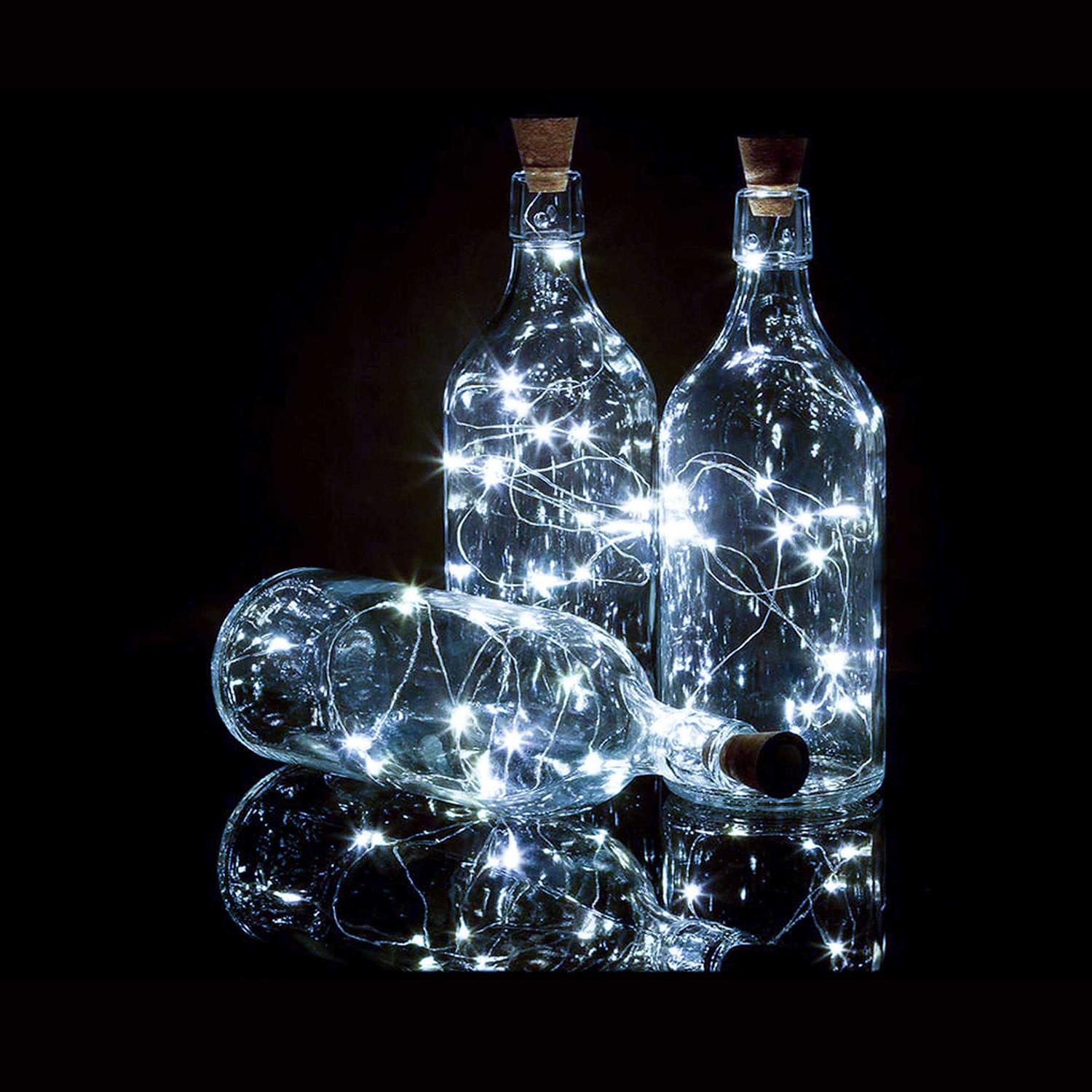 Bottle Lights 12 Pack 20 Leds Cork Lights for Wine Bottles Battery Powered Fairy Mini String Lights for Diy Jar Lighting Indoor Bedroom