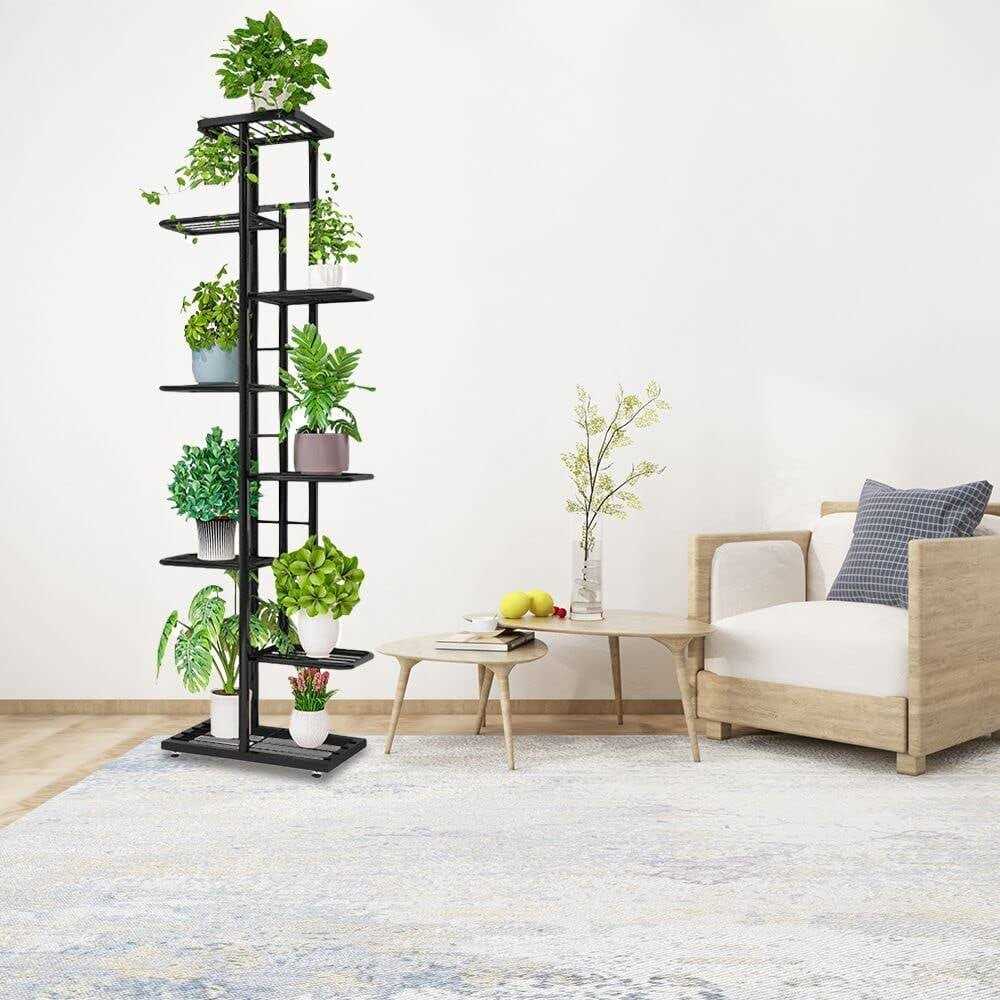 8-tires Plant Stand for Indoor and Outdoor