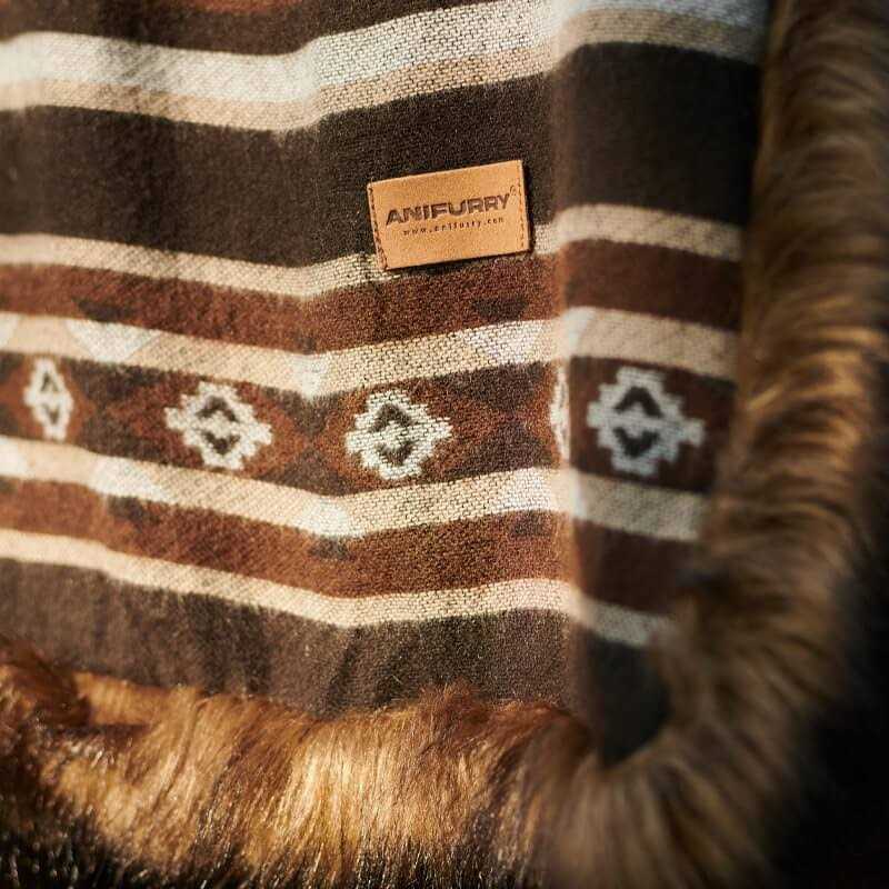 anifurry Aztec Faux Fur Blanket