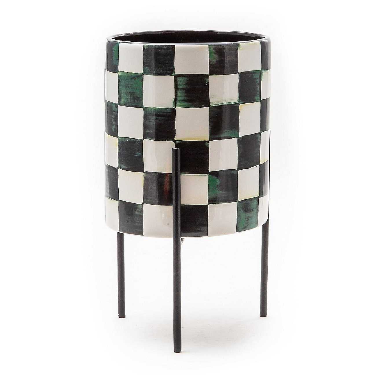 Courtly Check Tabletop Planter MacKenzie-Childs
