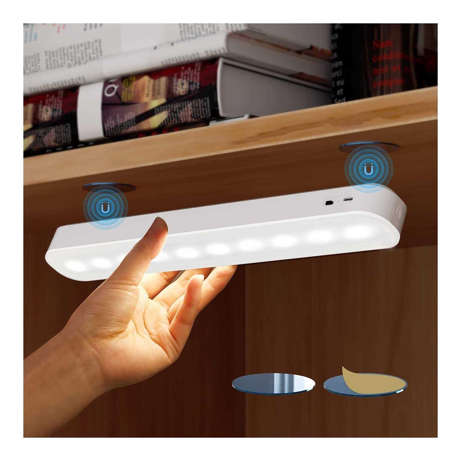 AKSDA Closet Stick on Light LED Dimmable Under Cabinet Wireless