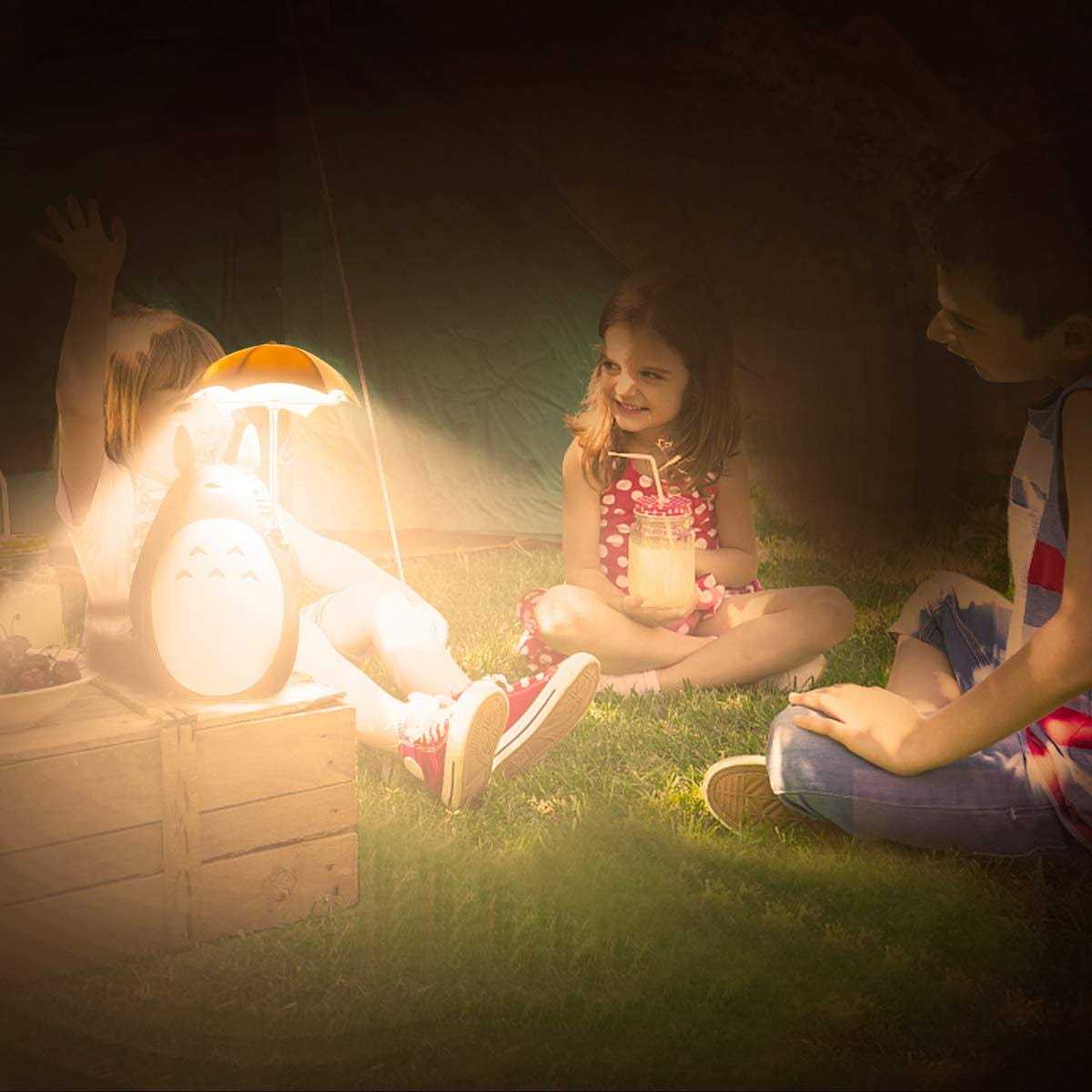 BATVOX Totoro Umbrella LED Night Light Kid’s Character Lamp USB Charge Bonus Totoro Tumbler