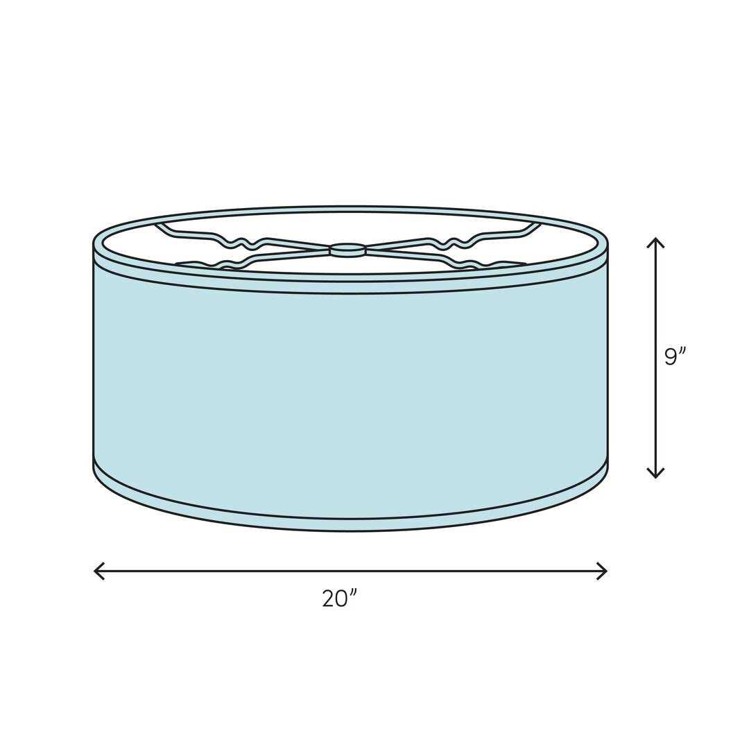 9 H Drum Pendant Shade Volume Lighting