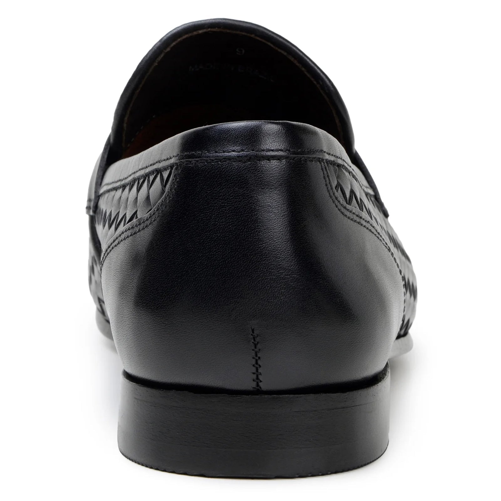 Men’s Belvedere Luca Italian Calf Leather Slip on Penny Loafer in Black