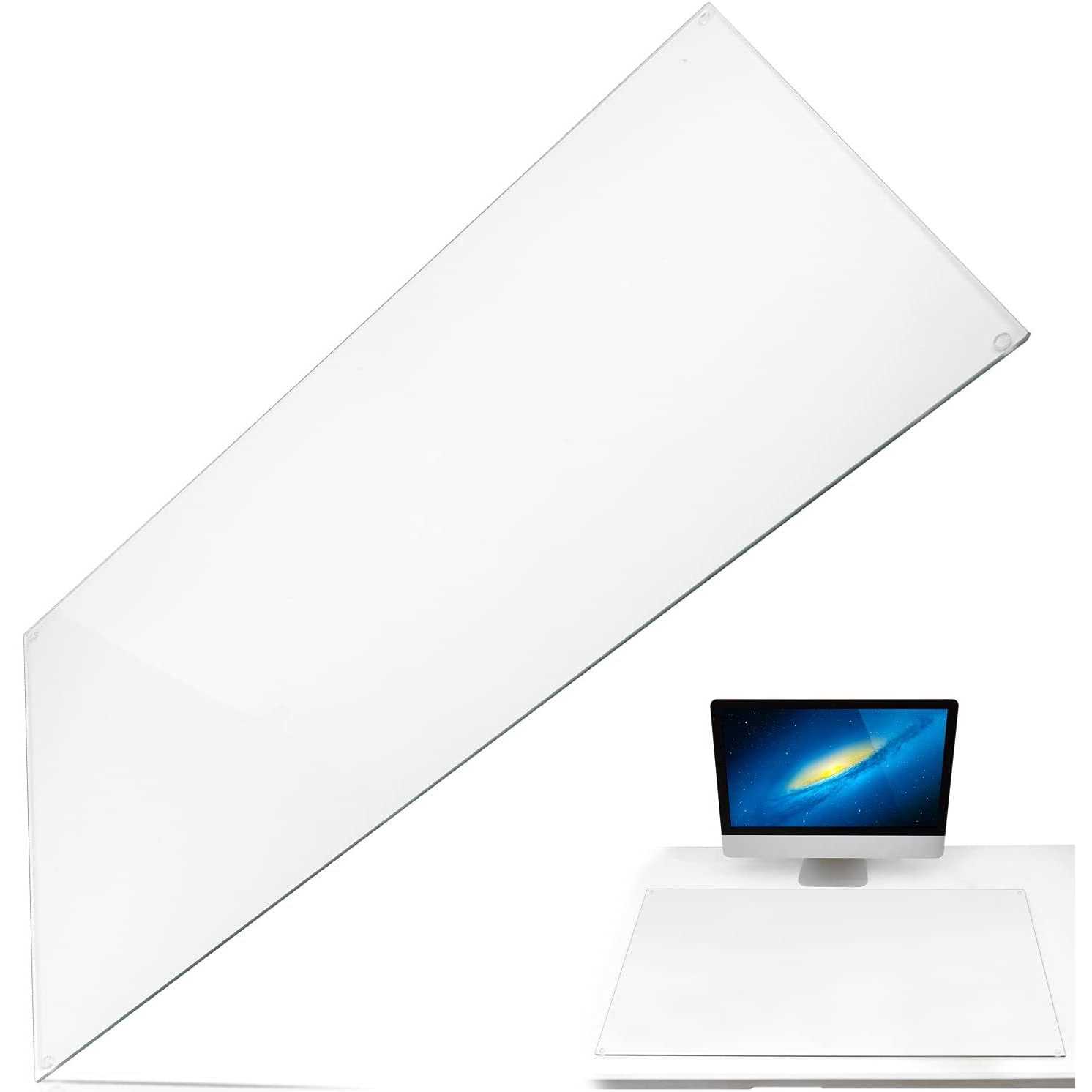 Impresa 20 x 36 Tempered Glass Desk Mat to Protect Your Desk