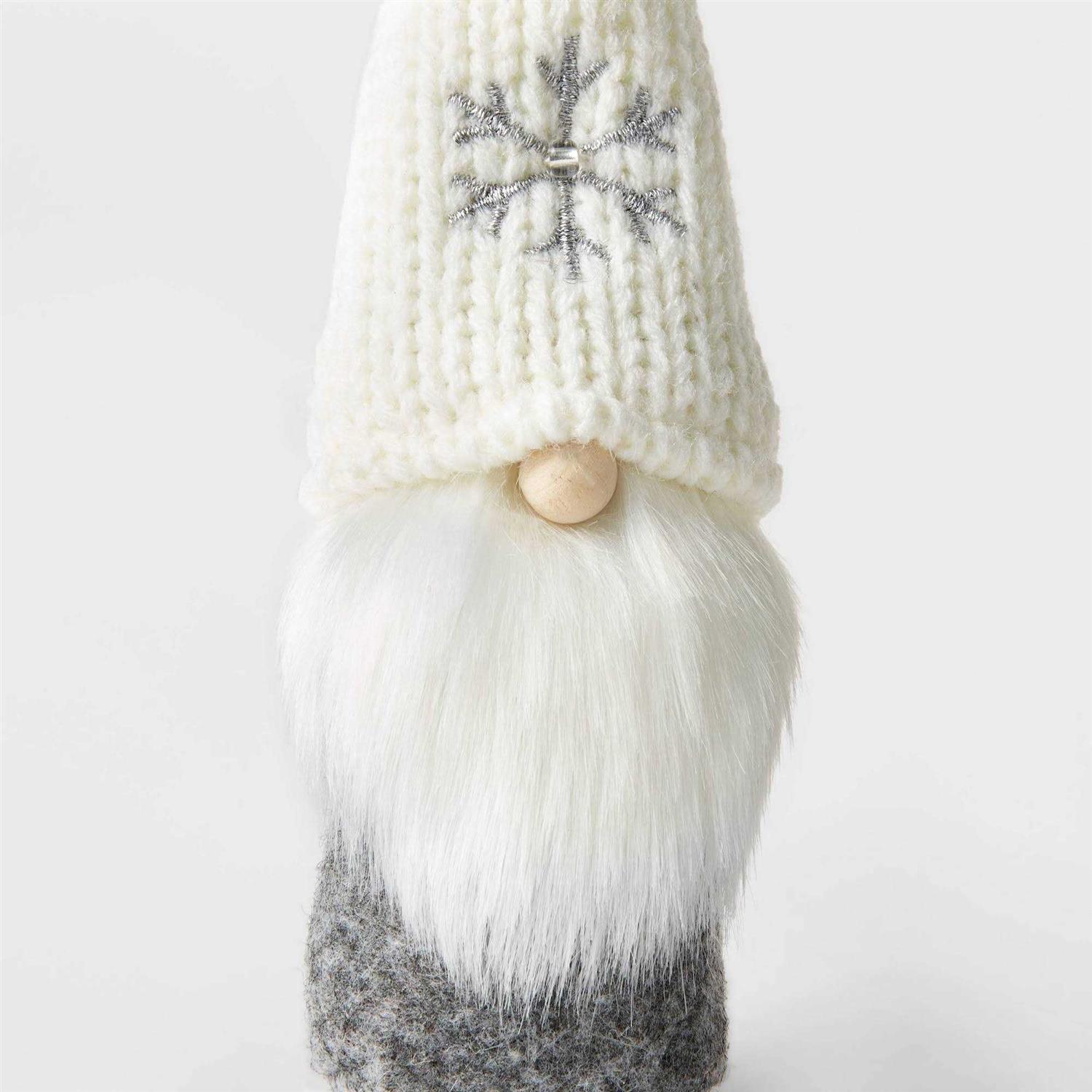 Wondershop 3ct Fabric Gnome with Gray Hat Decorative Christmas Figurine