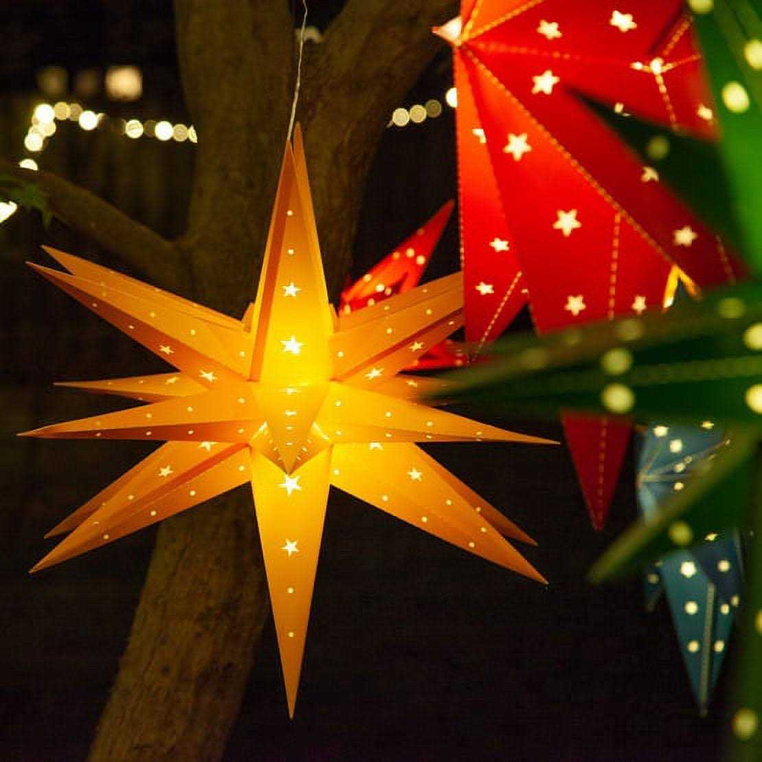 Wintergreen Lighting LED Aurora Superstar TM Fold-Flat Point Star Light