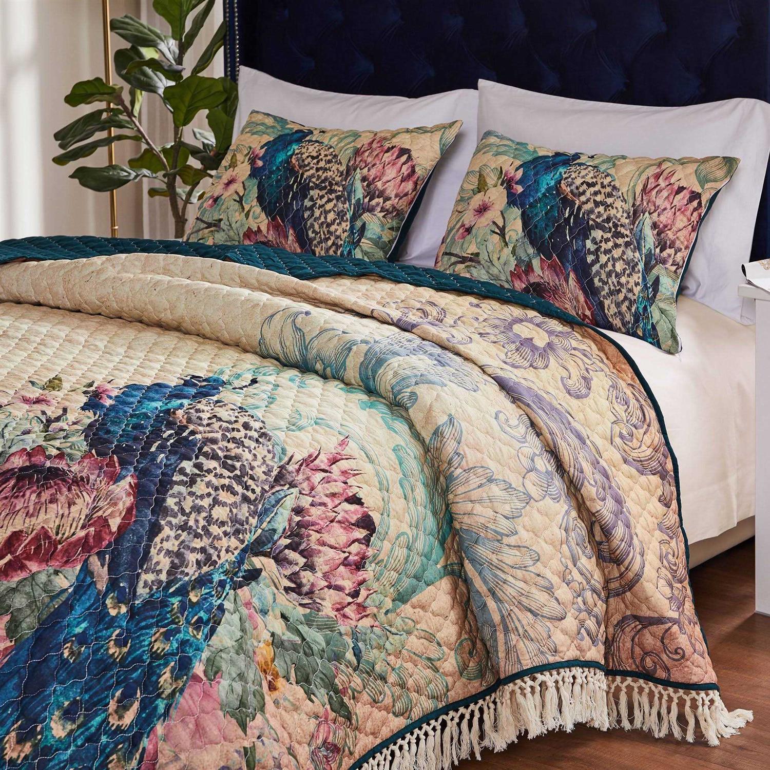 Barefoot Bungalow Eden Peacock Quilt Set