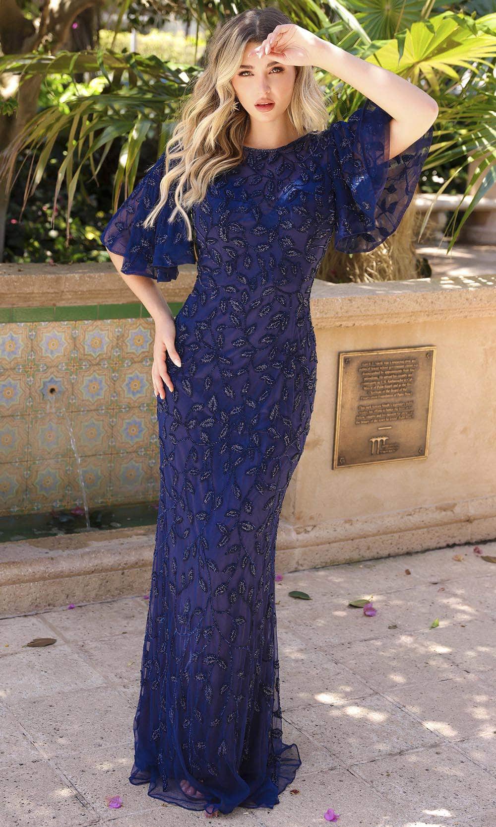 Leaf Motif Mother Of the Bride Dress