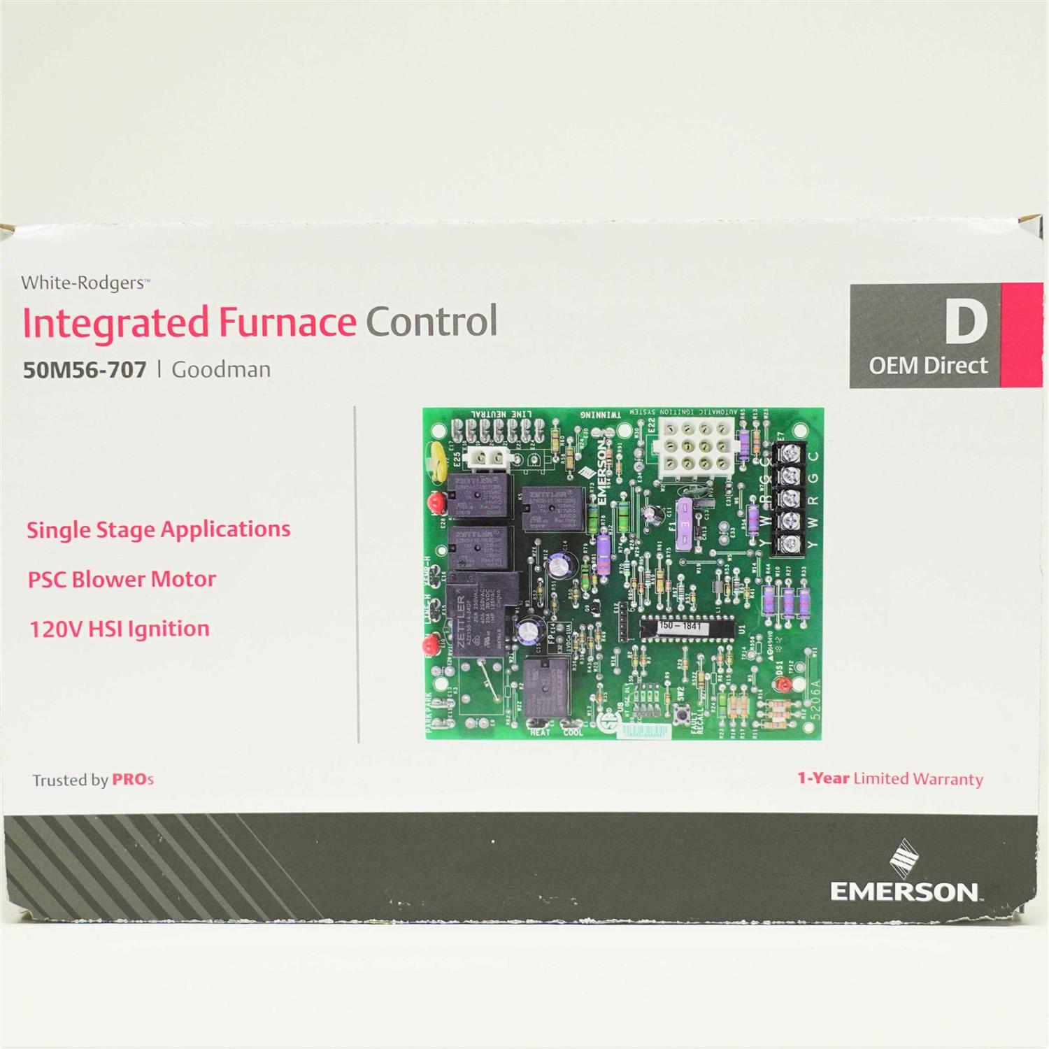 White-Rodgers 50M56-707 Integrated Furnace Controls Direct OEM Replacement