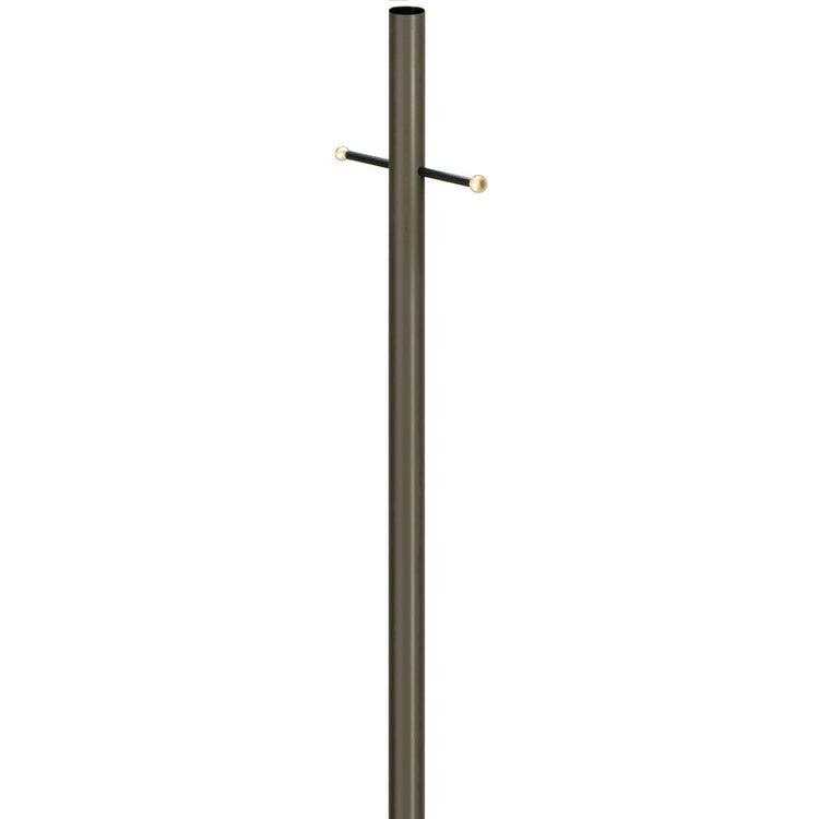 Bronze 84 High Cross Arm Outdoor Direct Burial Lamp Post