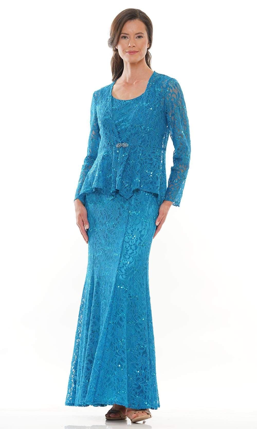 M301 Scoop Fit and Flare Evening Dress