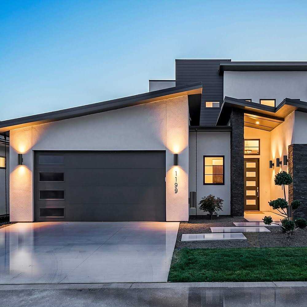 True Fine Marla 11-in Black Integrated Outdoor Wall Light TD60005W