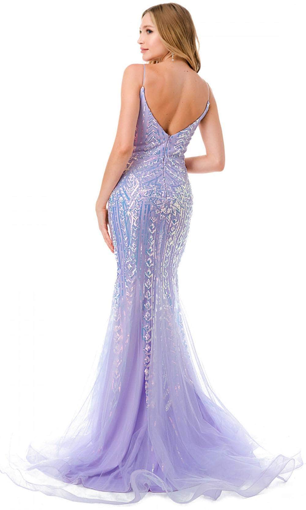V-Neck Sleeveless Evening Gown