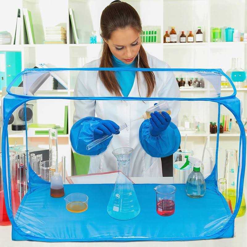 CCGRTART Still Air Box 35.5×23.5×23.5inch Mushroom Grow Kit-Mushroom Grow Bags Portable Mycology Fume Hood Propagation Stations