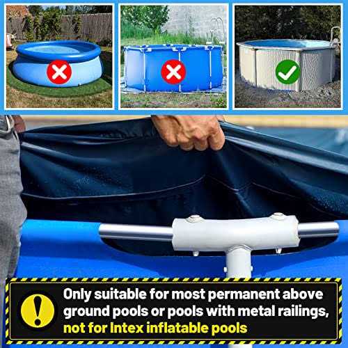 48 Pack Winter Pool Cover Clips for Above Ground Pools 2 Shapes Pool Clips Pool Cover Clamps 4.7 inch Pool Wind Guard Clips Pool