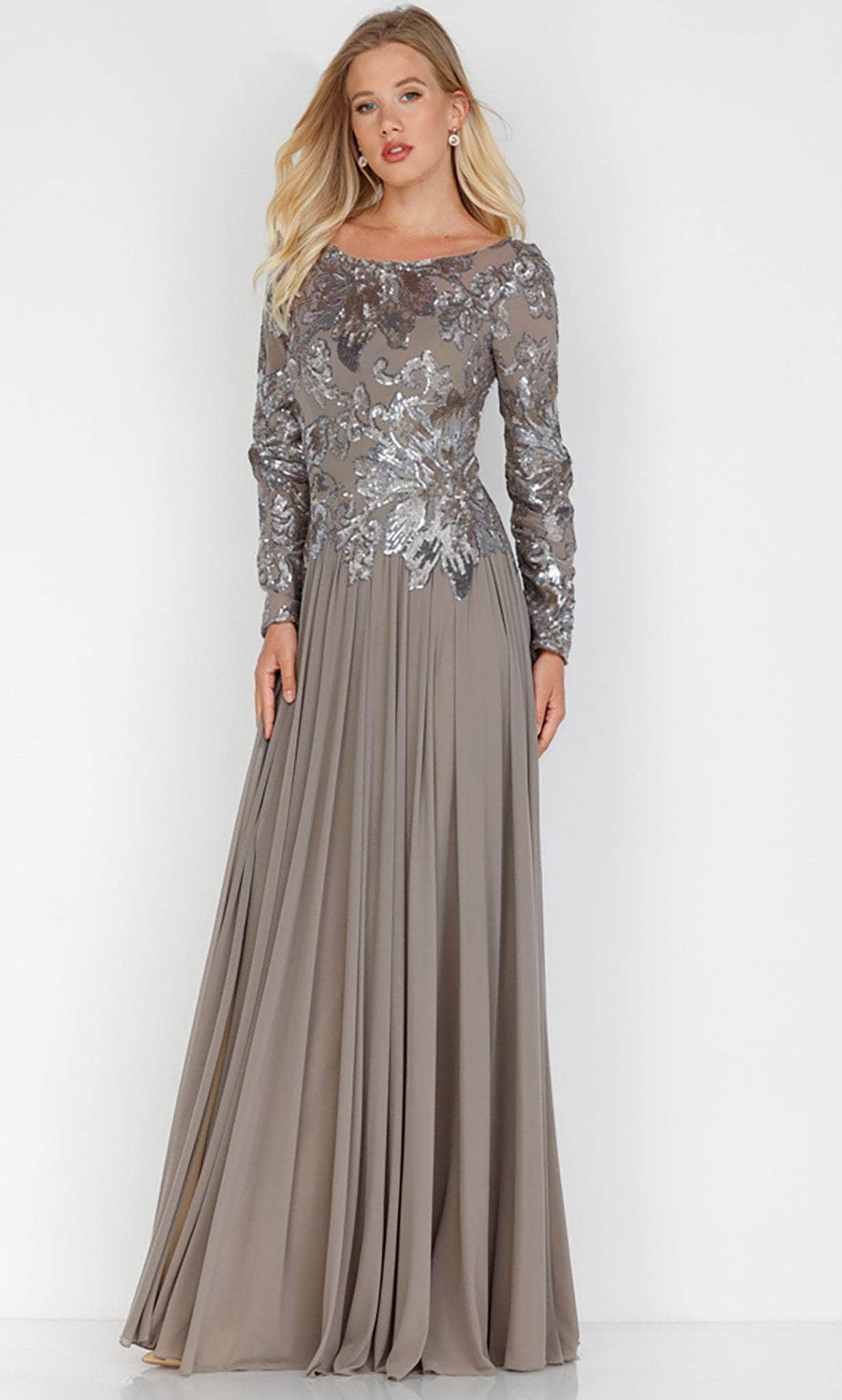 Classic-Detailed Soft Evening Gown