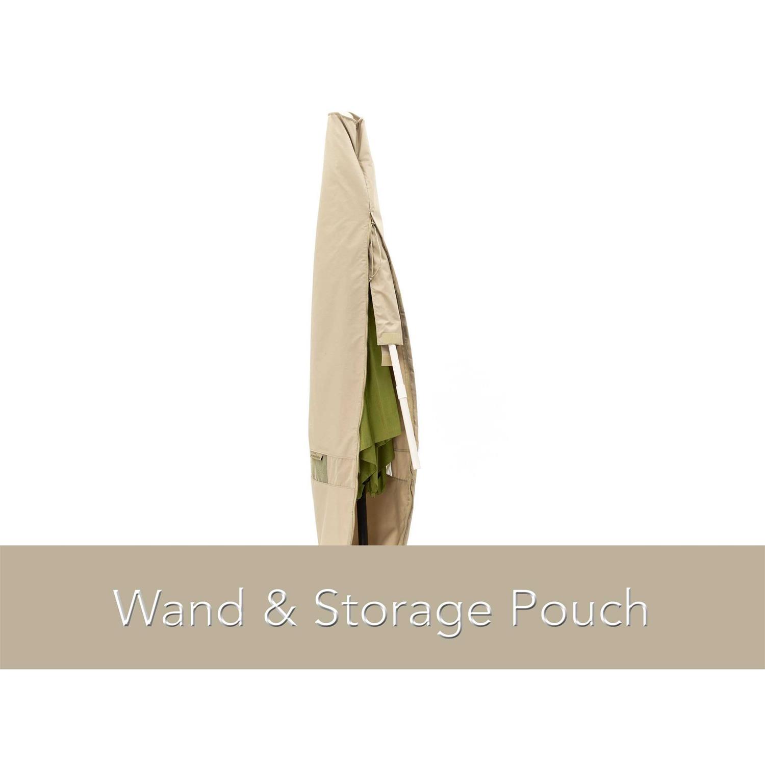 Covermates Cantilevered Umbrella Cover Water Resistant Polyester Water Resistant Zipper