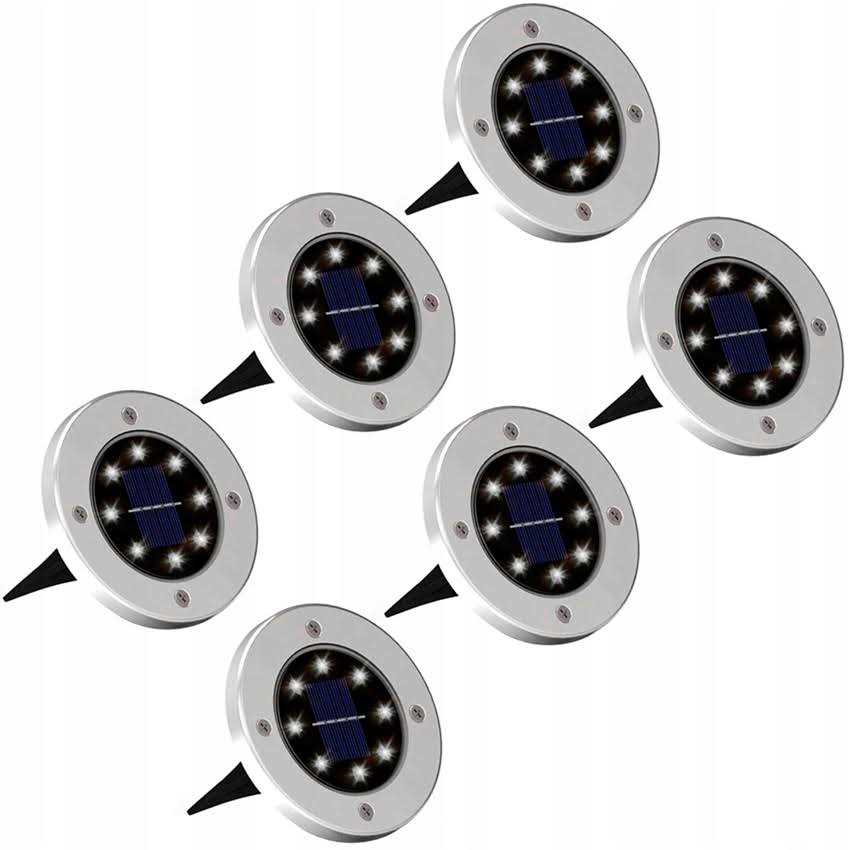 Bell + Howell Disk Lights Deluxe Solar Powered 3.75 W LED Garden Light 4 pk