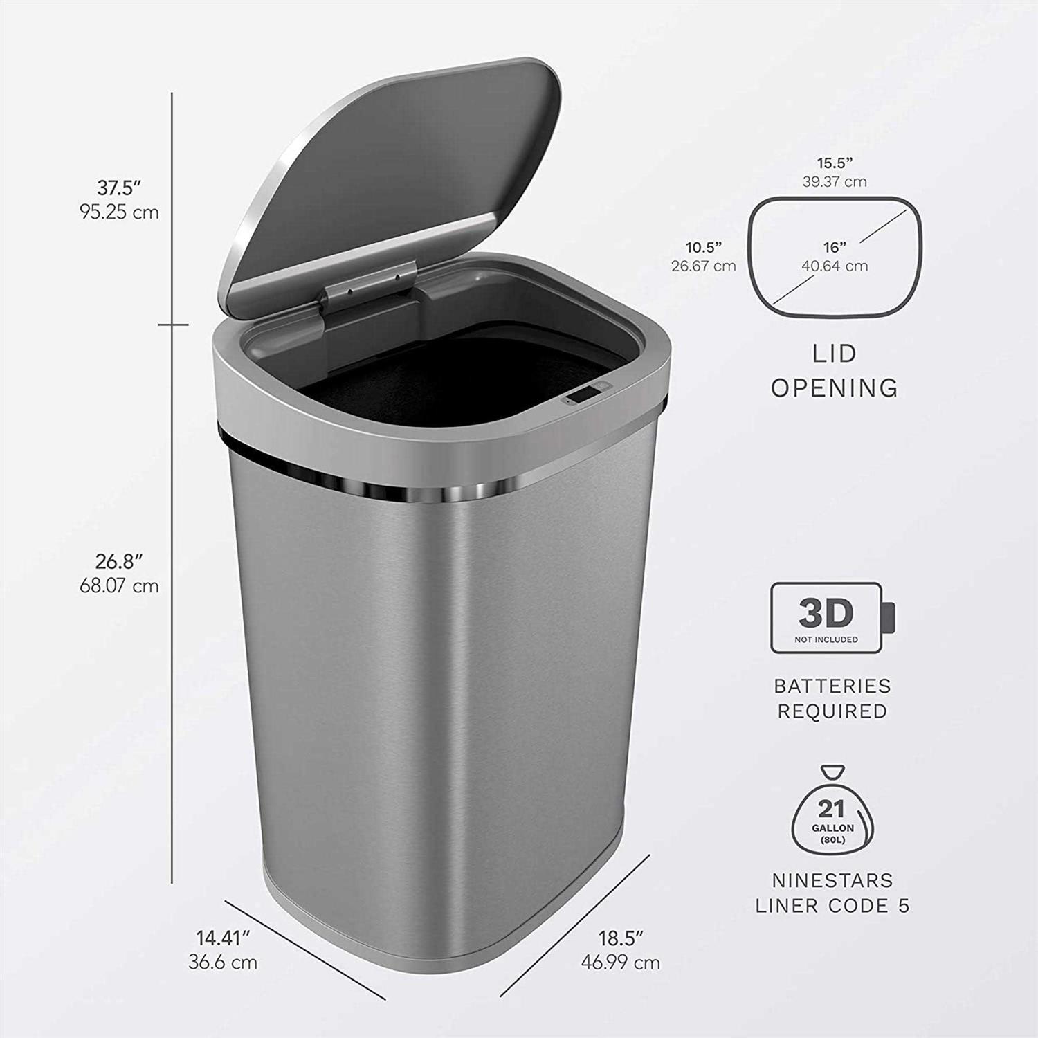 21.1 Gallon Motion Sensor Trash Can NINESTARS