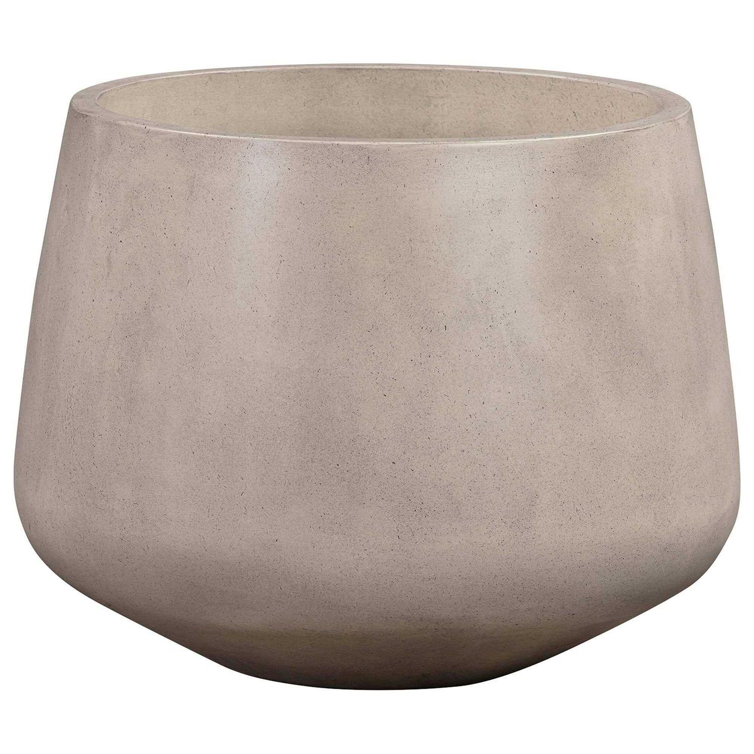 Amethyst Round Lightweight Concrete Indoor or Outdoor Planter Armen Living