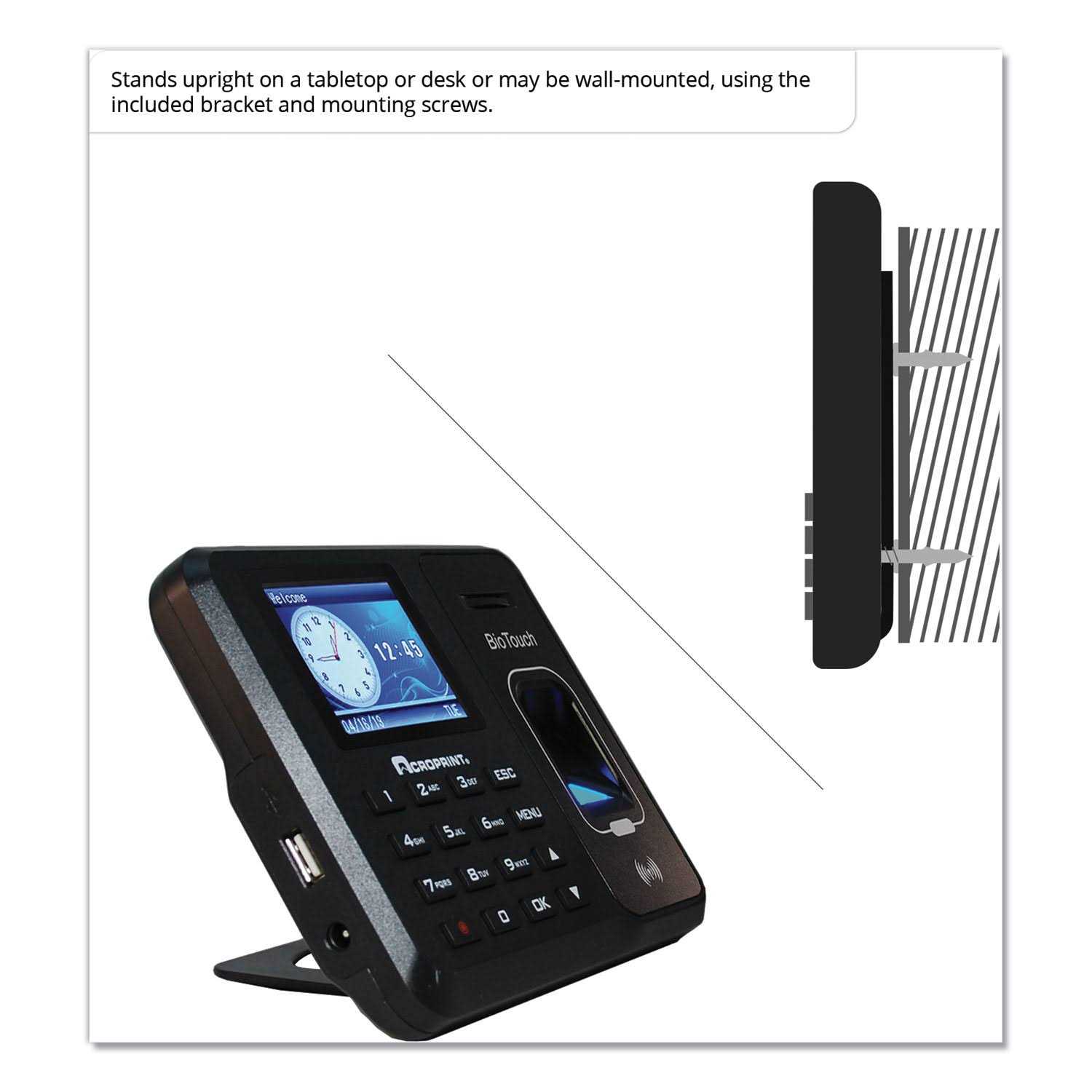 Acroprint BioTouch Time Clock & Badges Bundle