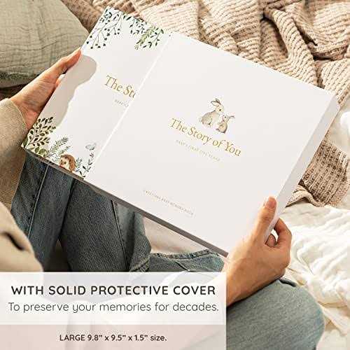 ZIRI & ZANE Keepsake Memory Book for Baby Boy or Girl – Timeless First 5 Year Baby Book – A Milestone Book to Record Every Event from Birth to Age 5 –