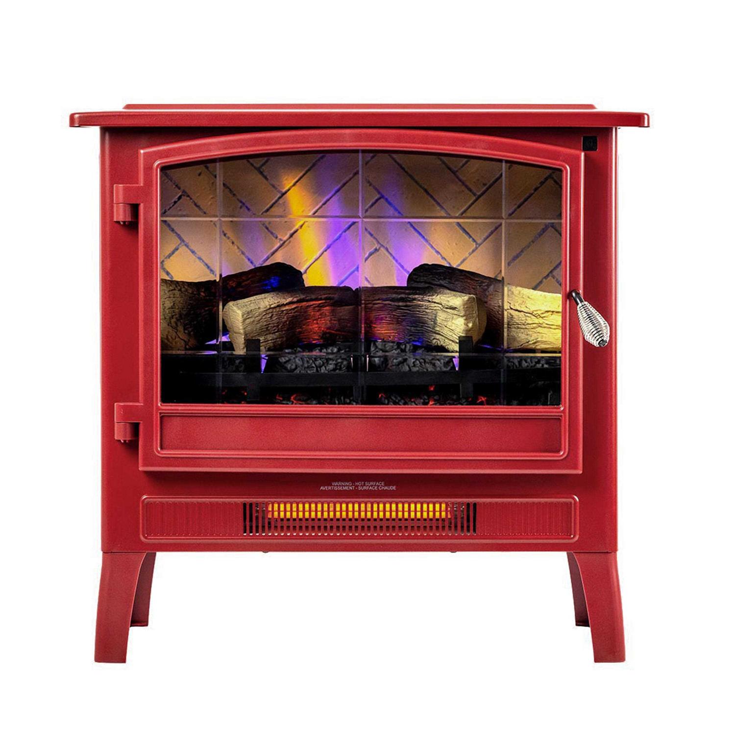 Country Living Infrared Freestanding Electric Fireplace Stove Heater