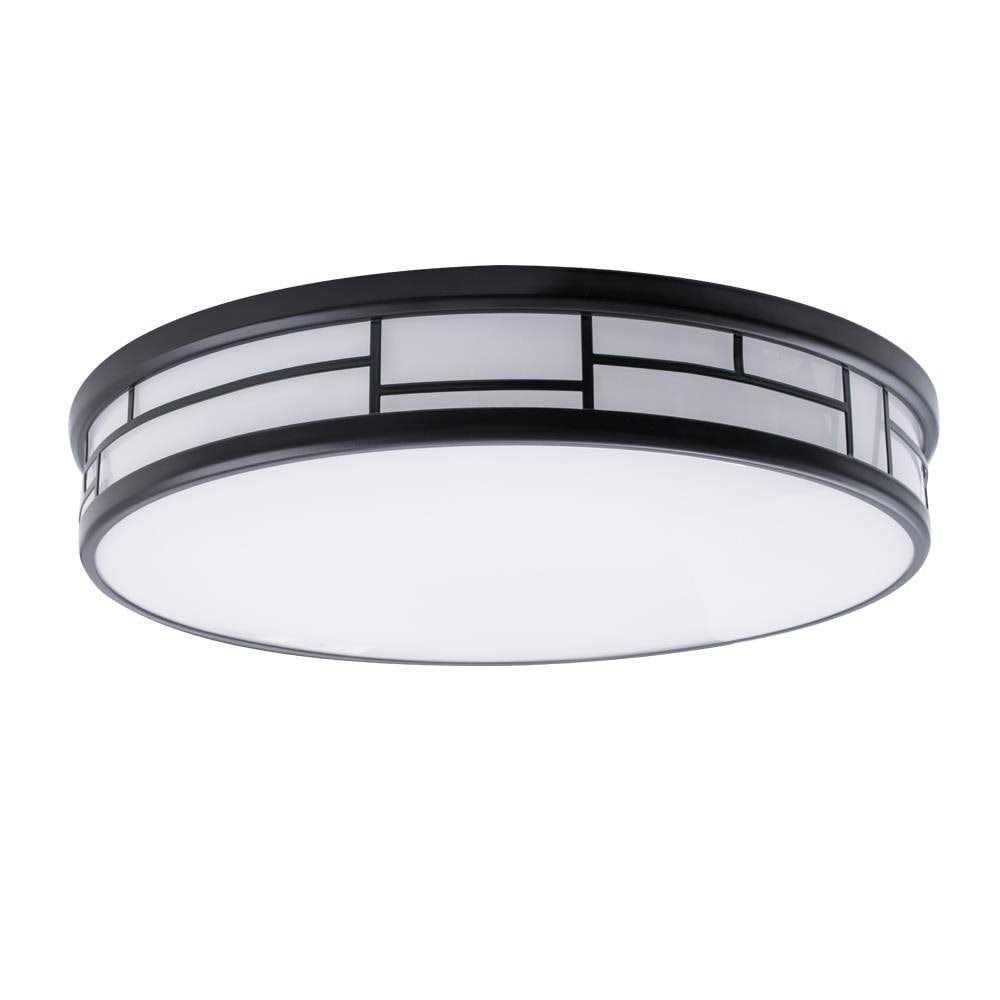 allen + roth Daphne 19-in Black Flush Mount Light Energy Star MXL1088-LED35K9027B